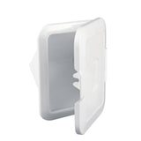 Recessed deck filler case with flap