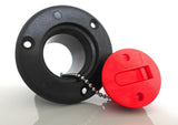 Plastic deck filler for fuel 51mm - black