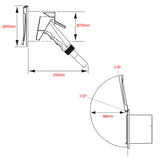 Shower set with case and 3m hose - white