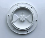 ISO12216 round hatch 125mm - white