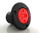 Plastic deck filler for fuel 51mm - black