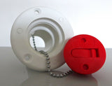 Plastic deck filler for fuel 38mm - white