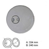 Industrial round hatch 334mm - grey