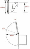 Nuova Rade round case for shower - recessed with lid 62mm - chrome