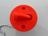 Replacement cap for deck filler - red