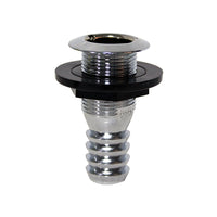 Thru-hull with hose barb - chromed