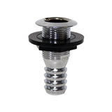 Thru-hull with hose barb - chromed