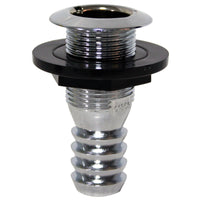 Thru-hull with hose barb - chromed