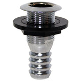 Thru-hull with hose barb - chromed