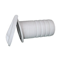 Deck drain assembly with flap