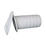 Deck drain assembly with flap