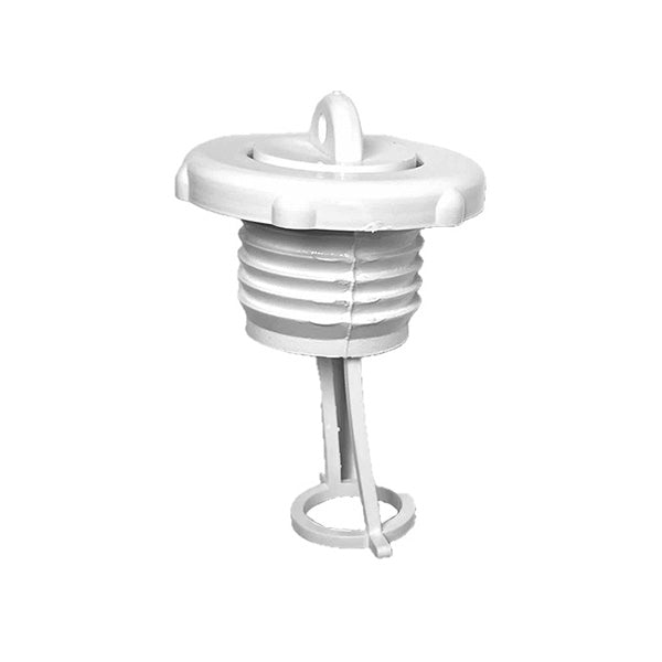 Round drain socket with captive plug