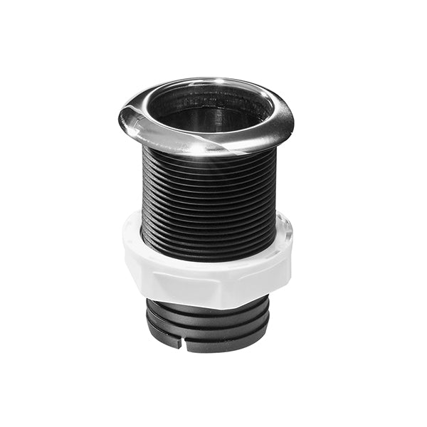 Thru-hull with hose barb - compact stainless flange