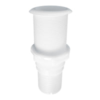 Thru-hull with hose barb - compact flange