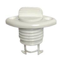 Oval drain socket with captive plug