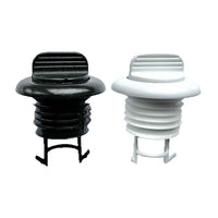 Round drain socket with captive plug