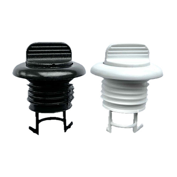 Round drain socket with captive plug