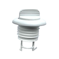 Round drain socket with captive plug