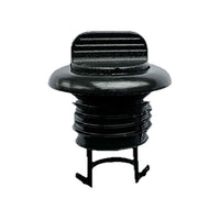 Round drain socket with captive plug