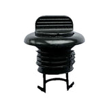 Round drain socket with captive plug