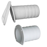 Deck drain assembly with flap