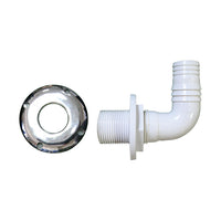 Thru-hull 90 degree with hose barb