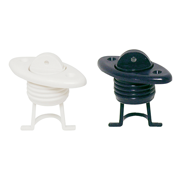 Oval drain socket with captive plug