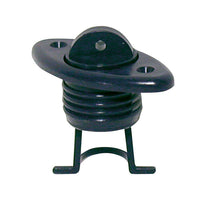 Oval drain socket with captive plug