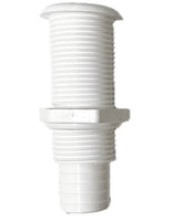 Thru-hull 7/8" with hose barb - compact flange