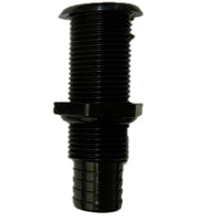 Thru-hull 7/8" with hose barb - compact flange
