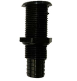 Thru-hull 7/8" with hose barb - compact flange