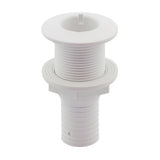 Thru-hull with hose barb - flush flange