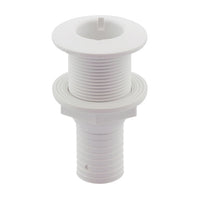 Thru-hull with hose barb - flush flange