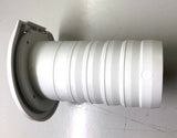 Deck drain assembly with flap