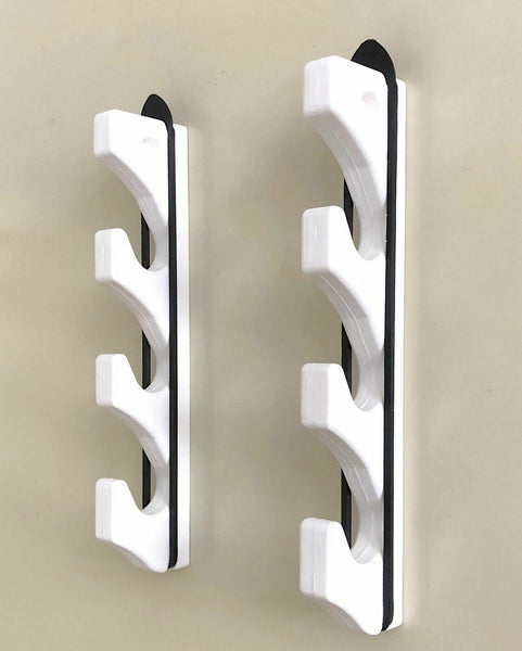 Relaxn 6-Rod Fishing Rod Rack - White PP With Bungee Lock, Wall Or Ceiling Mount